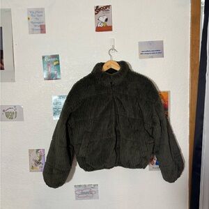 Wild Fable Dark Green Puffer Jacket